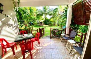 Surf House Villa d'Or - Surf house la Gaulette Mauritius entrance terrace guest house.jpg